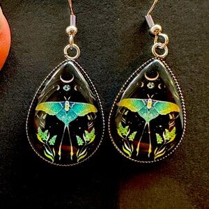 2/$15 Luna moth earrings